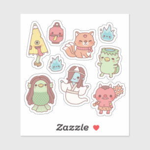 Adesivo Yokai Demônios E Espíritos Bonitos Japoneses