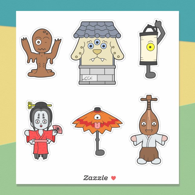 Adesivo Yokai Vinyl Sticker Set 2 (Yokai Sticker Sheet- Desk View)