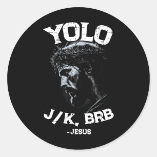 Adesivo Yolo Lol Jk Brb Jesus Men Mulheres Páscoa Religios
