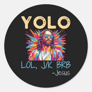 Adesivo Yolo Lol Jk Brb Jesus Páscoa Natal Divertido Relig