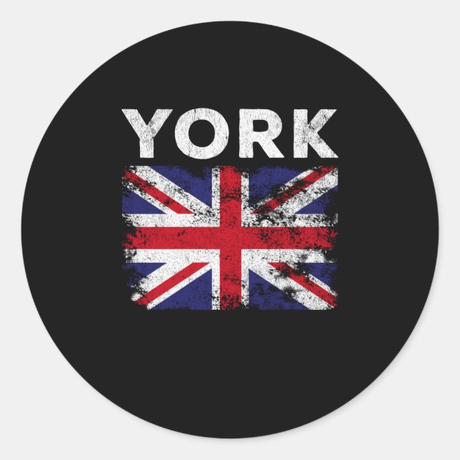 Adesivo York UK Flag England Souvenir (Frente)