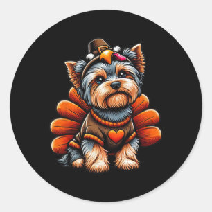 Adesivo Yorkie Fantasia de Peru Cute Cachorro Yorkshire Te