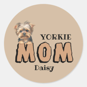 Adesivo Yorkie Mãe Yorkshire Terrier Lover Nome personaliz