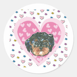 Adesivo Yorkie Poo do Dia dos Namorados