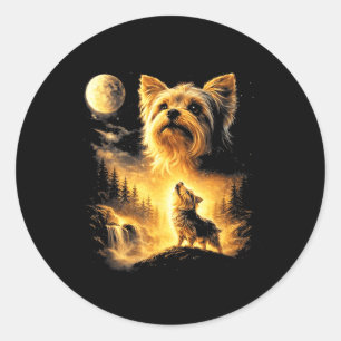Adesivo Yorkie Uivando para o Amante de Cães Fantasia da L