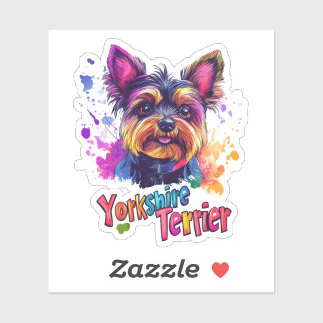 Adesivo Yorkshire Terrier (Folha)