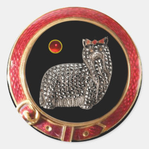 Adesivo Yorkshire terrier DIMINUTO do RETRATO do CÃO do