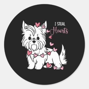 Adesivo Yorkshire Terrier Dog I Steal Hearts Bonito Valent