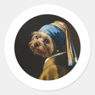 Adesivo Yorkshire Terrier Inspirado em Retrato Clássico de