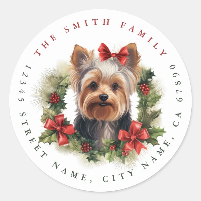 Adesivo Yorkshire Terrier Round Stickers (Frente)
