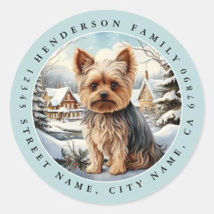 Adesivo Yorkshire Terrier Round Stickers