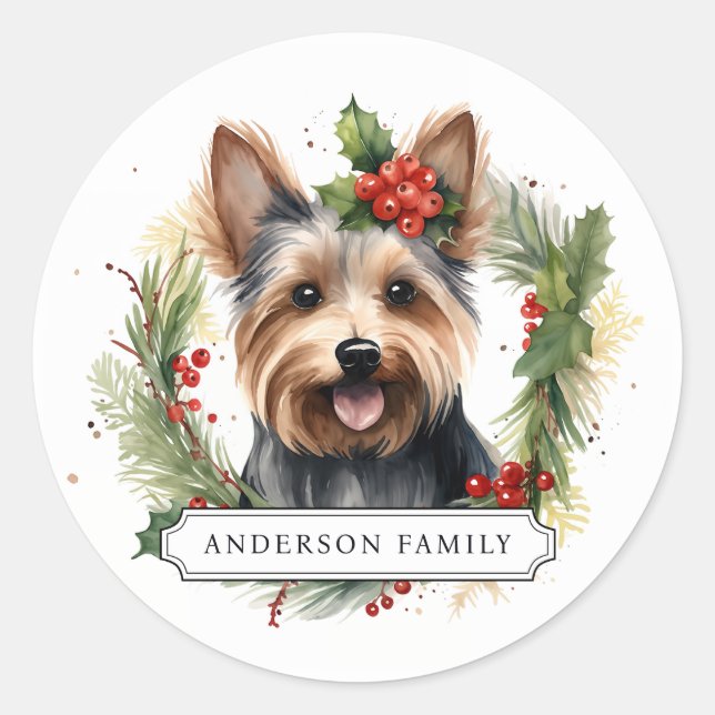 Adesivo Yorkshire Terrier Round Stickers (Frente)