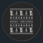 Adesivo Yorkshire Terrier Ugly Christmas Sweater Engraçado<br><div class="desc">Yorkshire Terrier Ugly Christmas Sweater Funny Dog Family</div>