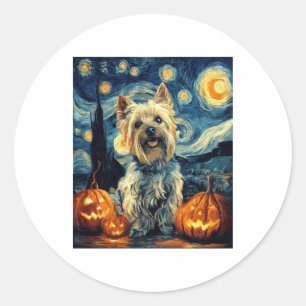 Adesivo Yorkshire terrier Yorkie Dog de van gogh starry ni