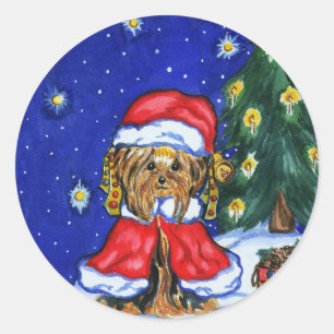Adesivo Yorkshire Terriers de Feriado