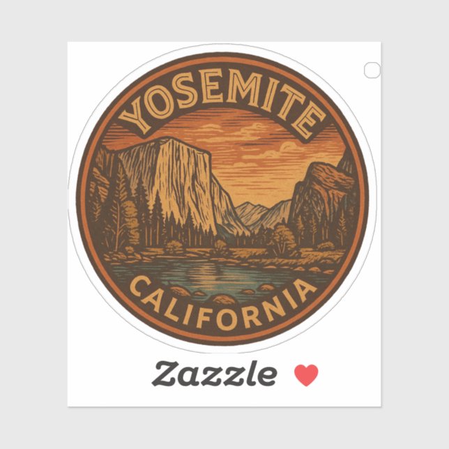 Adesivo Yosemite National Park California Vinyl Sticker (Folha)