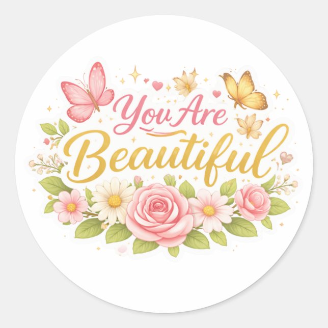 Adesivo You are beautiful  (Frente)