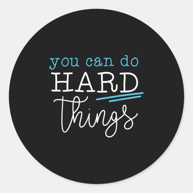 Adesivo You Can Do Hard Things Insrational Quote Motivatio (Frente)