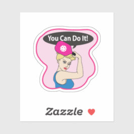 Adesivo You Can Do It. Rosie Pickleball (W)