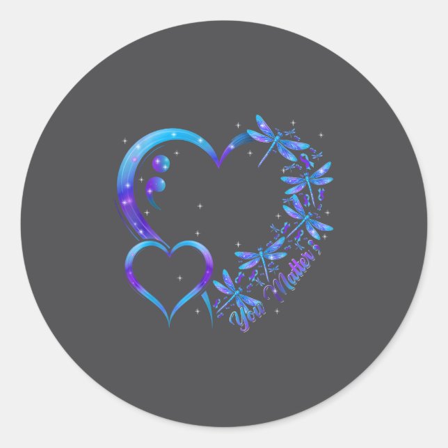 Adesivo You Dragonfly Suicide Prevention Awareness Men Wom (Frente)