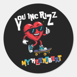 Adesivo You Inc Rizz my Heartbeat - Cute skateboard heart