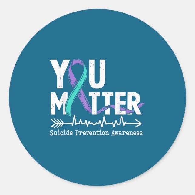 Adesivo You Semicolon Suicide Prevention Awareness Week  (Frente)