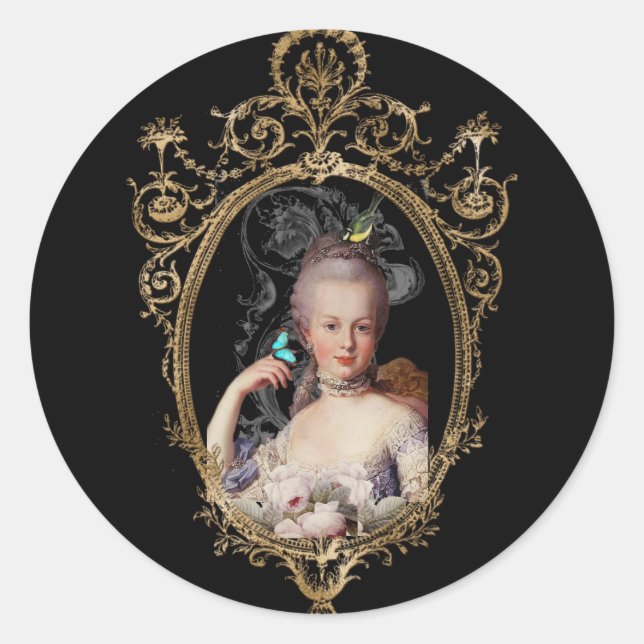 Adesivo Young Marie Antoinette em envelope preto (Frente)