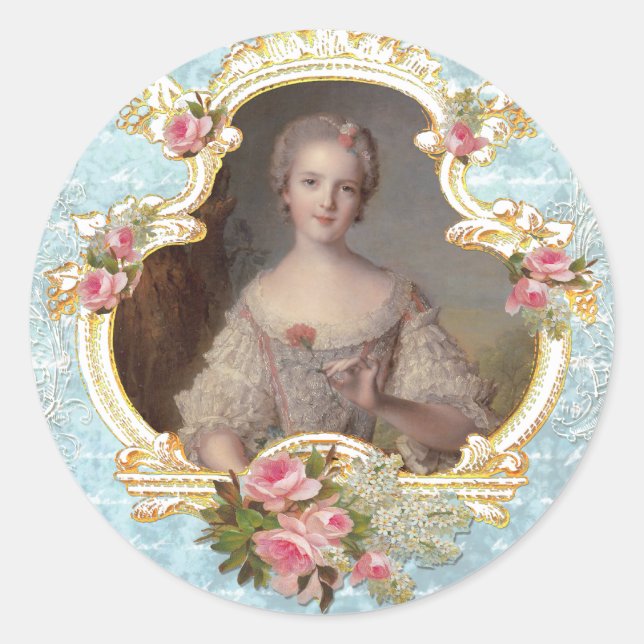 Adesivo Young Marie Antoinette n Pink Roses Stickers (Frente)