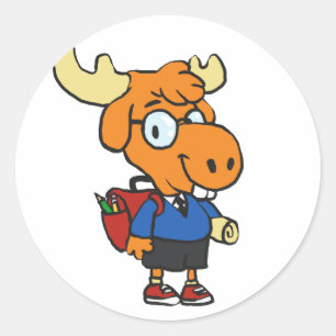 Adesivo Young Moose com uma mochila escolher cor de reto