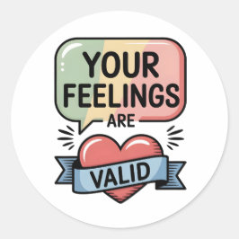 Adesivo Your Feelings Are Valid – Pastel Support Sticker