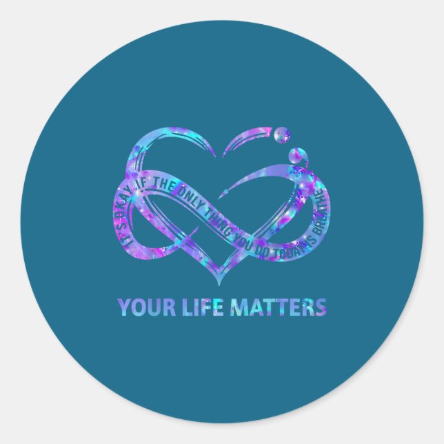 Adesivo Your Life S Suicide Prevention Awareness Men Women (Frente)