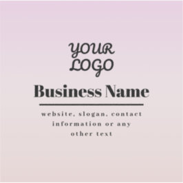 Adesivo Your Logo & Text | Pink & Peach Ombre