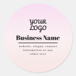 Adesivo Your Logo & Text | Pink & Peach Ombre