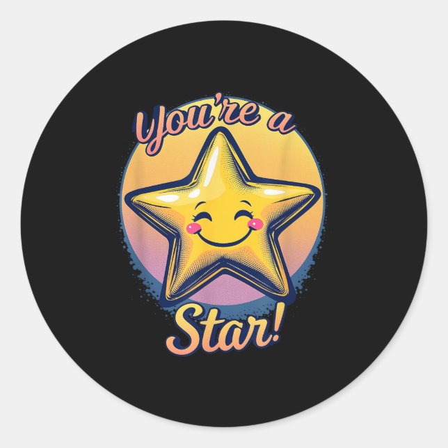 Adesivo You're A Star Compliment Day Motivational Design  (Frente)