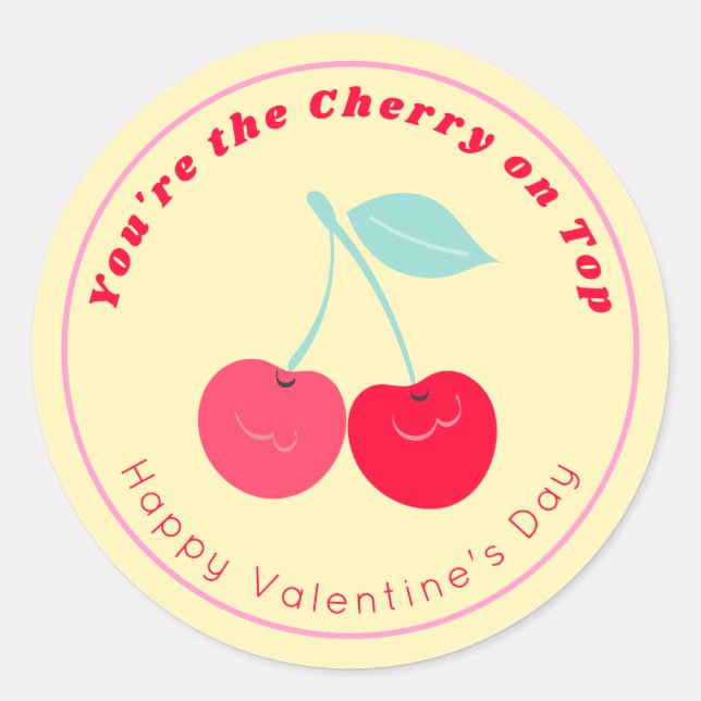 Adesivo You're The Cherry On Top Valentine Red & Yellow (Frente)