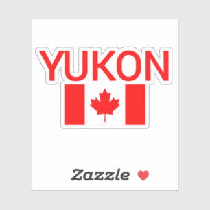 Adesivo Yukon Canadá Bandeira Canadense Cor Escura,yukon,y