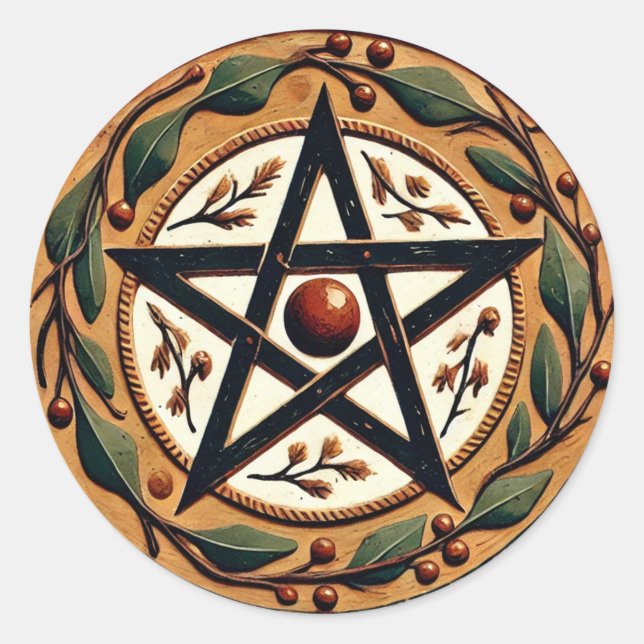 Adesivo Yule Pentacle (Frente)