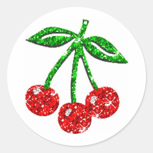 ADESIVO YUMMY CHERRIES GLITTER GRAPHICS COMIDA FRUTA (Frente)