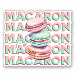 Adesivo Yummy Pastel Macaron Cookies com Vintage Vibe