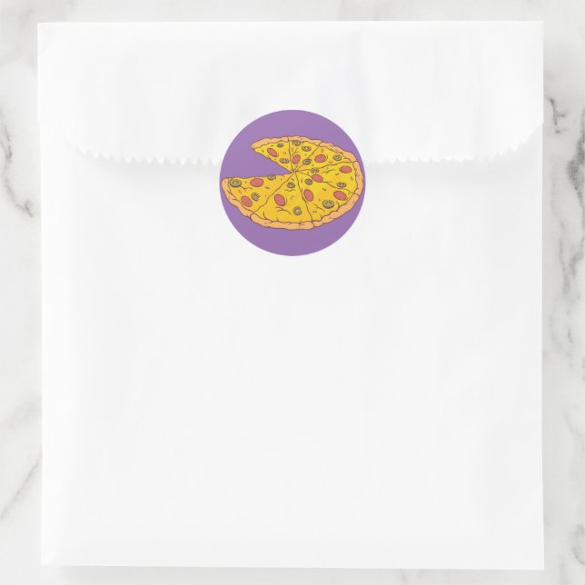 Adesivo Yummy Sliced Pizza Design (Bolsa)