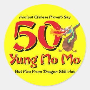 Adesivo Yung nenhum aniversário do Mo 50th