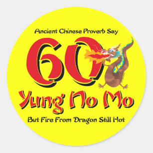 Adesivo Yung nenhum aniversário do Mo 60th