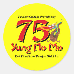 Adesivo Yung nenhum aniversário do Mo 75th