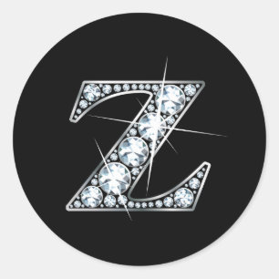 Adesivo "Z" Vinheta de Bling de Diamond