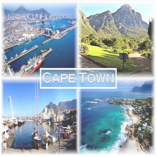 Adesivo ZA Cape Town - Port of Cape Town - Clifton - (Frente)