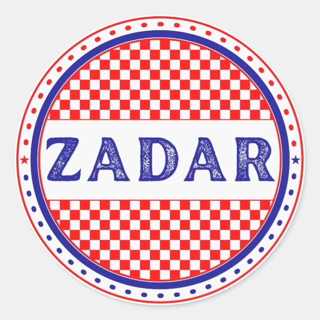 Adesivo Zadar City Pride Emblem – Croatian Identity (Frente)