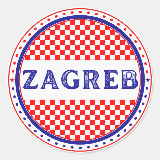 Adesivo Zagreb City Pride Emblem – Croatian Identity (Frente)