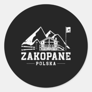Adesivo Zakopane Polónia Esportes de Inverno Esqui Esqui d