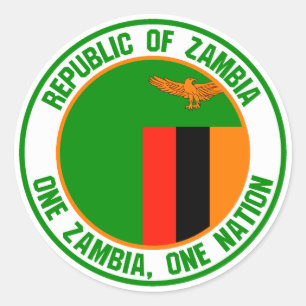 Adesivo Zâmbia Round Emblem