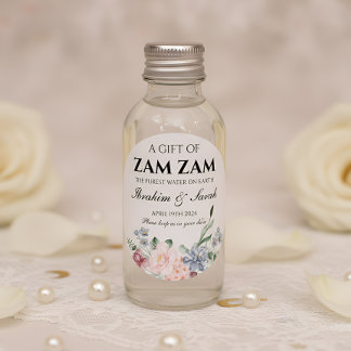 Adesivo zamzam water nikah mulim casamento favorito floral
